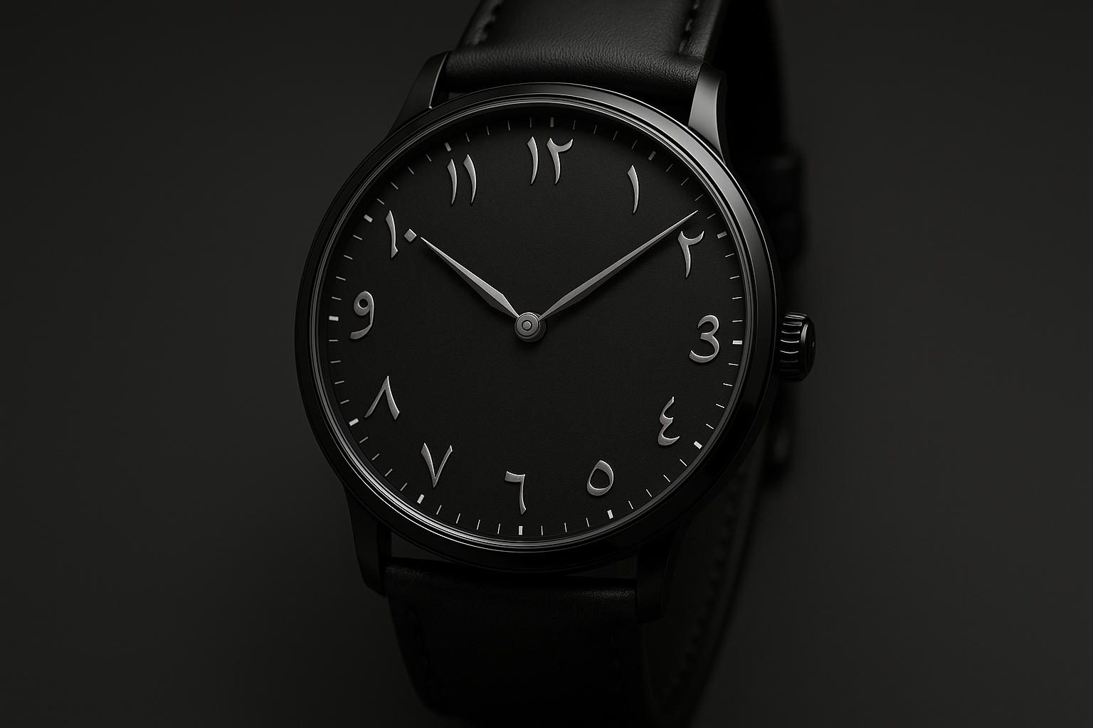 BLACK ARABIC WATCH